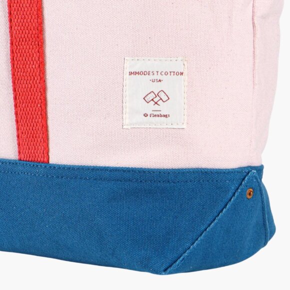 IMMODEST COTTON Small Zipper Tote - Sky - Picture 3 of 8